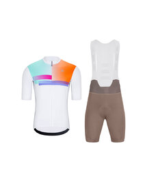 HOLOKOLO maillot corto y pantalón corto - SPECTRO - marrón/blanco
